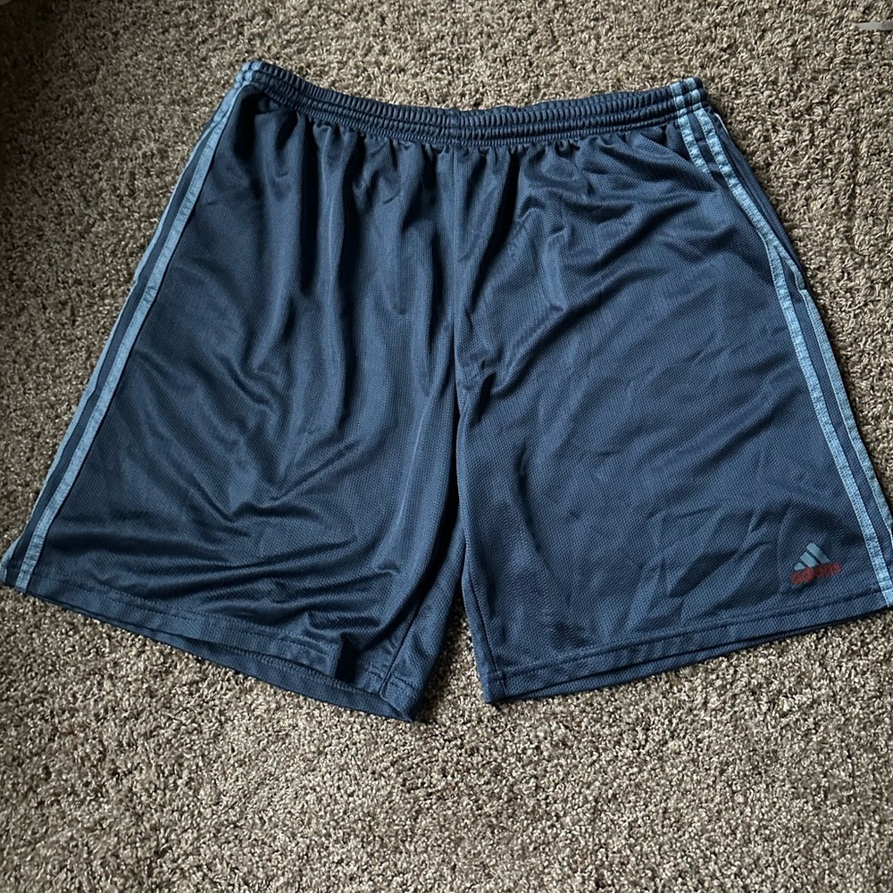 Adidas Navy Blue Athletic Shorts - Picture 2 of 5